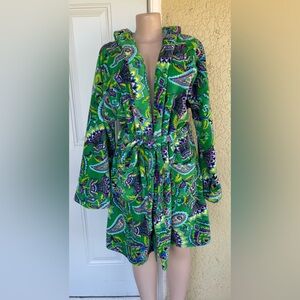Vera Bradley Green and Purple Patterned Jacket